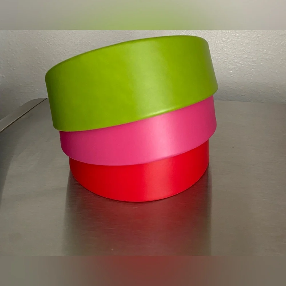 Vibrant Headband Set - Green, Pink, Red